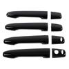 For Mitsubishi Lancer 2008 2009 2010 2011 2012- ABS Carbon Black Car Door Handle Cover Trims Sticker Car Styling Accessories
