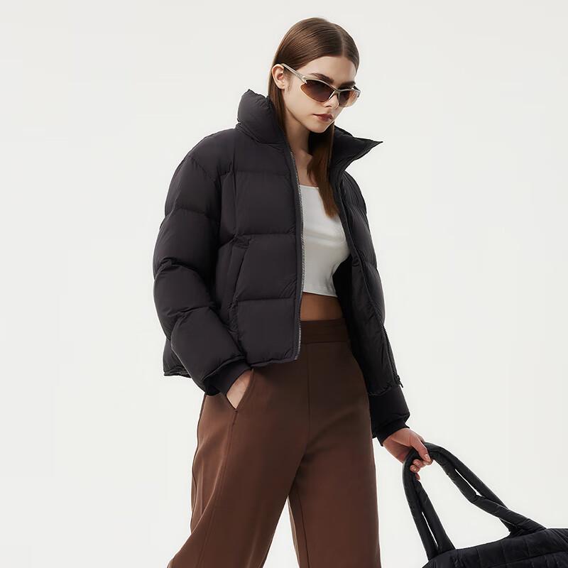 Tanboer Women's Casual Stand-Collar Short Down Jacket