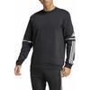 Adidas Sq25 Sw Crew Striped Long Sleeve Sweatshirt Men Sweatshirt Black JM3546
