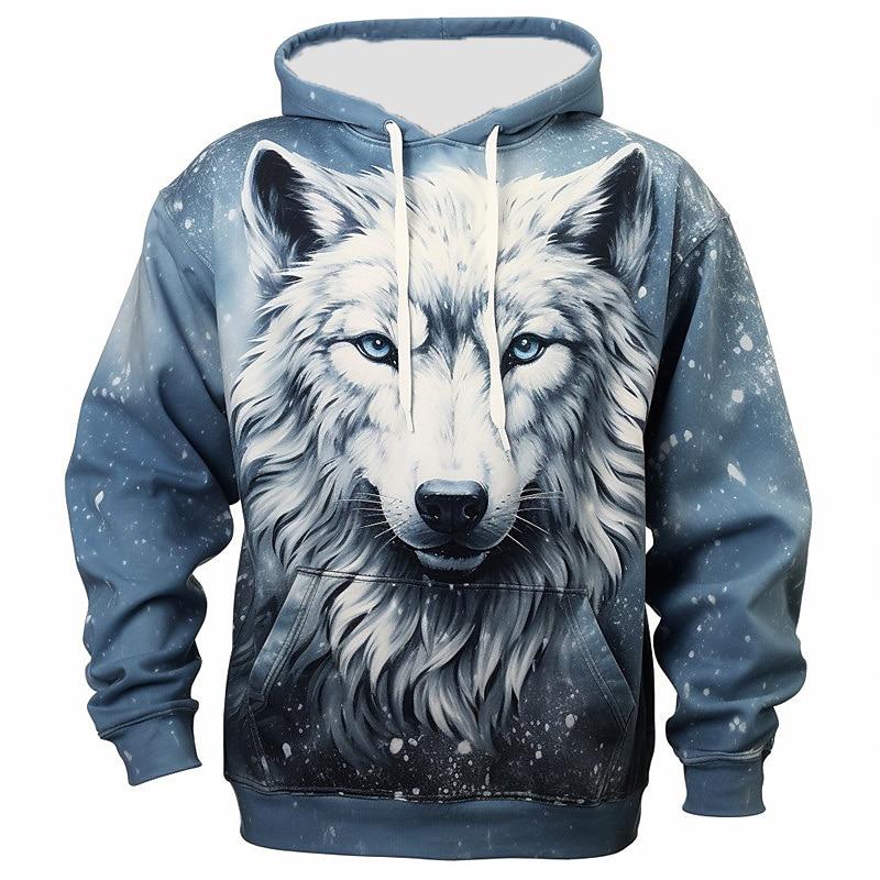 Animal Wolf 3D Print Hoodies Men Women Fashion Streetwear Oversized Hoodie Hooded Sweatshirts Tracksuits Pullovers Man Clothing