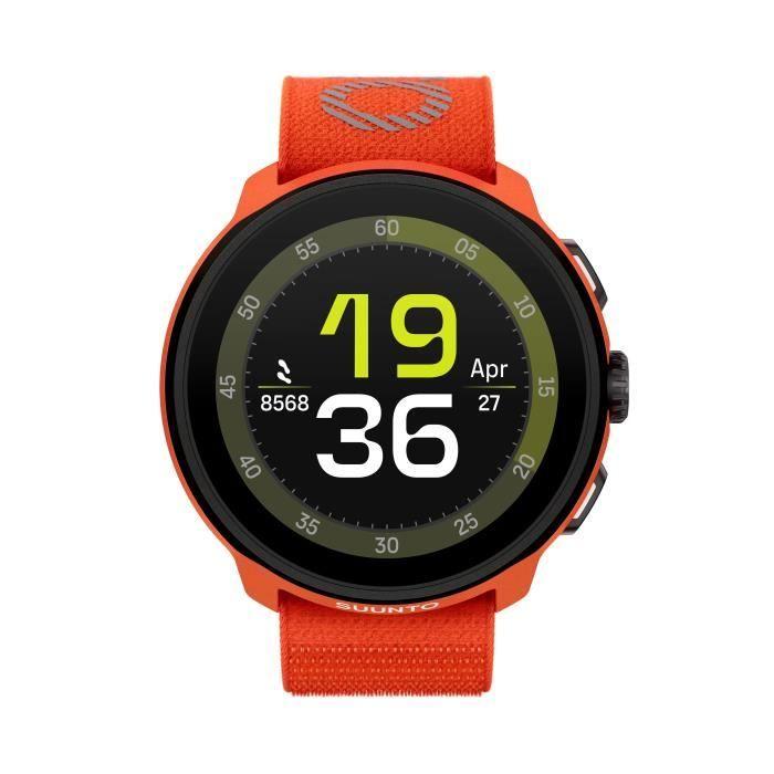 Montre Connectée Sport GPS - SUUNTO RUN CORAL ORANGE - Amoled - Altimètre - Bracelet Textile