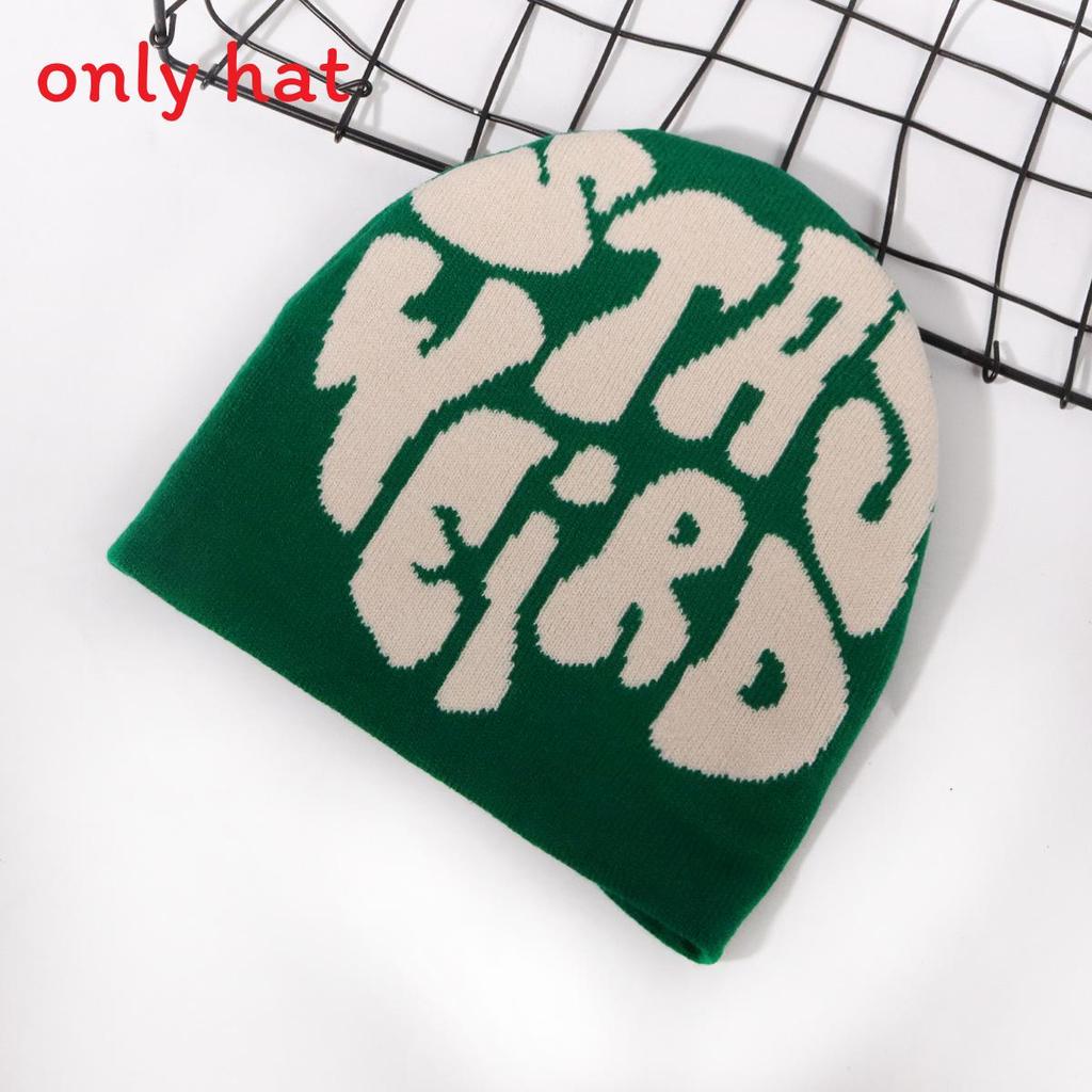 Pattern Letter Fashion Women Casual Warm Knitted Hat For Autumn And Winter
