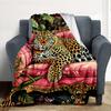 Leopard Lounge Flannel Blanket Throw Blanket Soft Warm Sofa Bed Camping Home Decor Unique Christmas Gift C926771