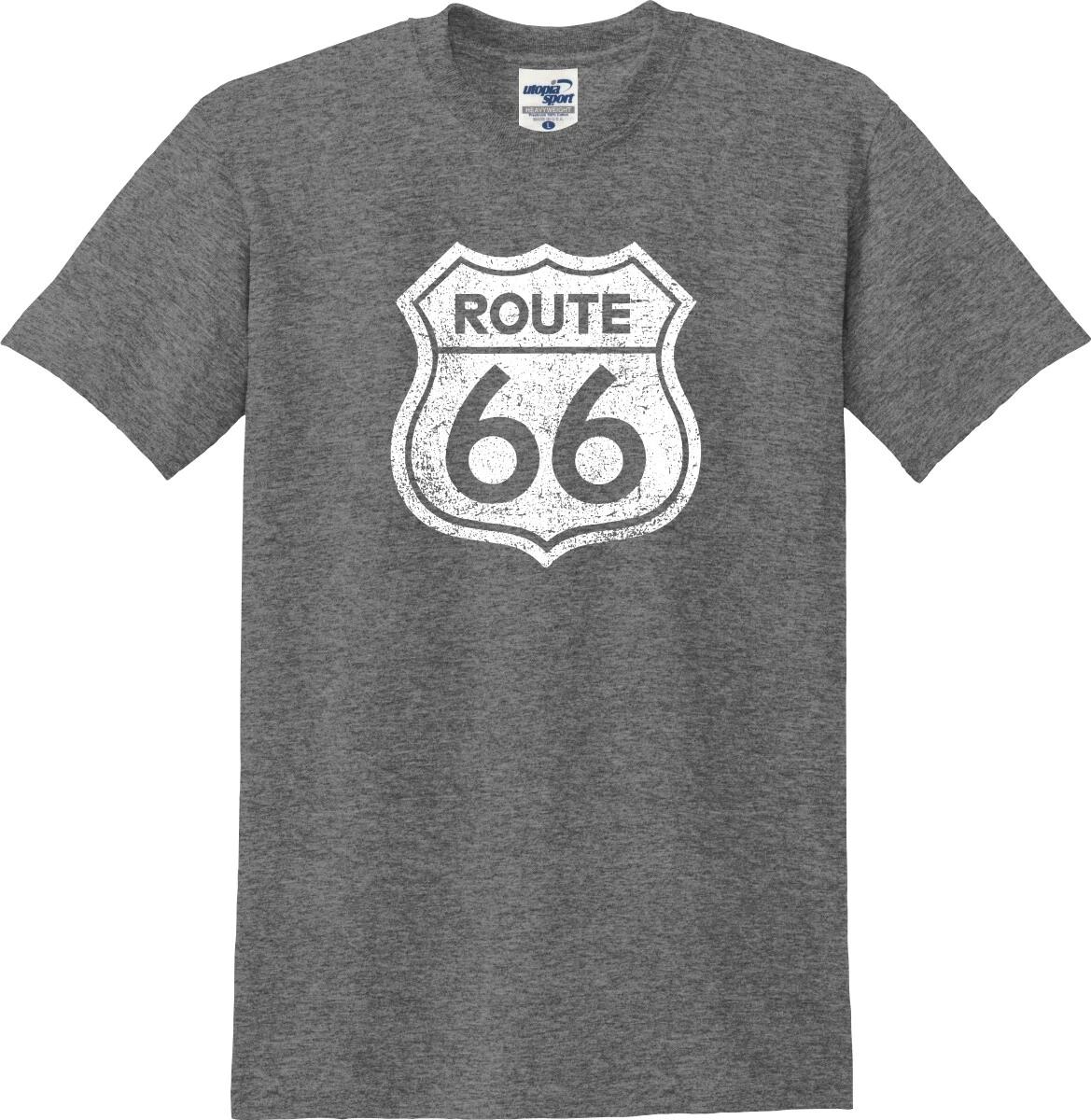 

Route 66 Distressed Unisex T shirt (S-5X) 4XL