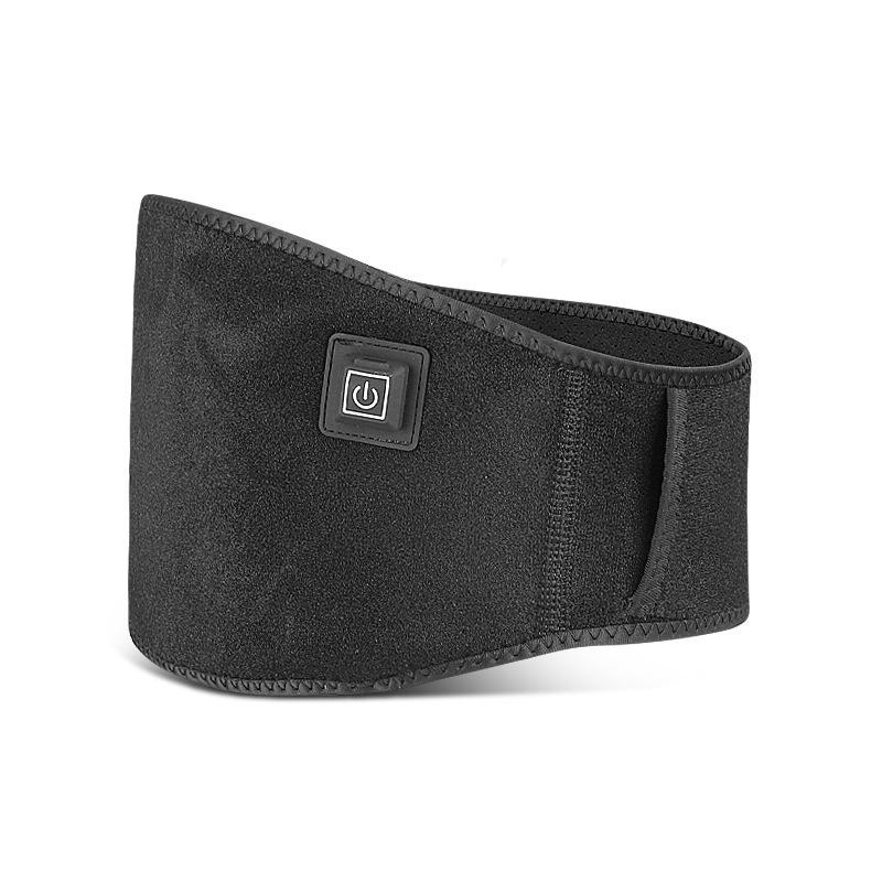 USB Heated Lumbar Support Belt - Adjustable Three-Speed Temperature Control for Men & Women, Provides Warmth and Stomach Protection.