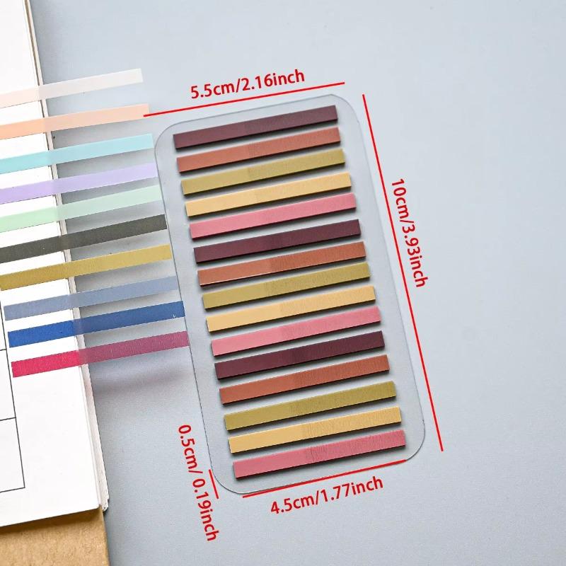 300 Sheets Colorful Strip Writable Sticky Note Classification Reading Marker Labels for Student Book Message Highlight Stationery Supplies