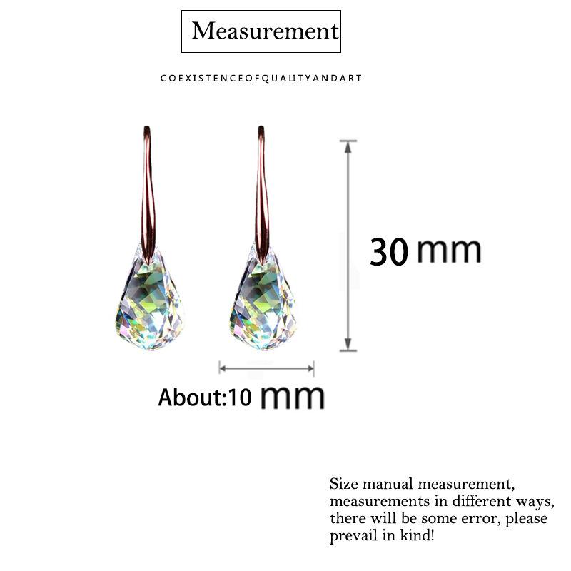 New Vintage Personality Long Dangle Earrings for Women Girls Fashion Rose Gold Color Water Drop Zircon Earrings Zircon Gifts