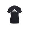 adidas T Shirts Women's Black Crew Neck Moderate Straight Fit GL3820