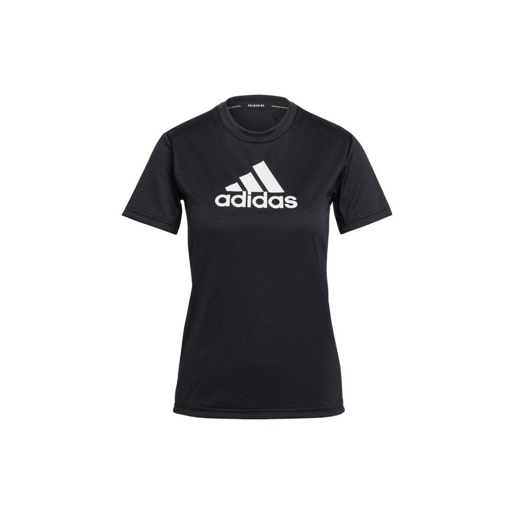 adidas T Shirts Women's Black Crew Neck Moderate Straight Fit GL3820