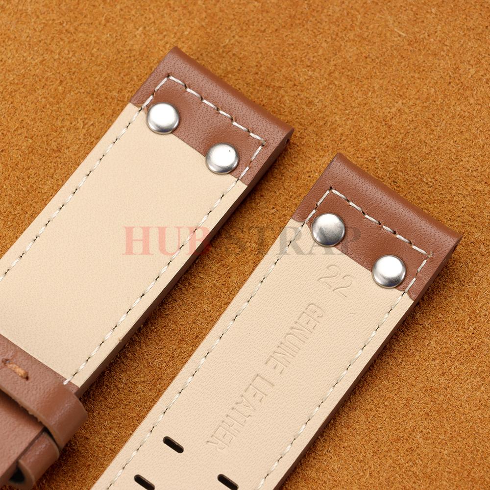 20 22mm Genuine Leather Watch Strap for Hamilton Khaki Aviation Field Navy H70595593 H77616533 Business Watchband Men Wristband