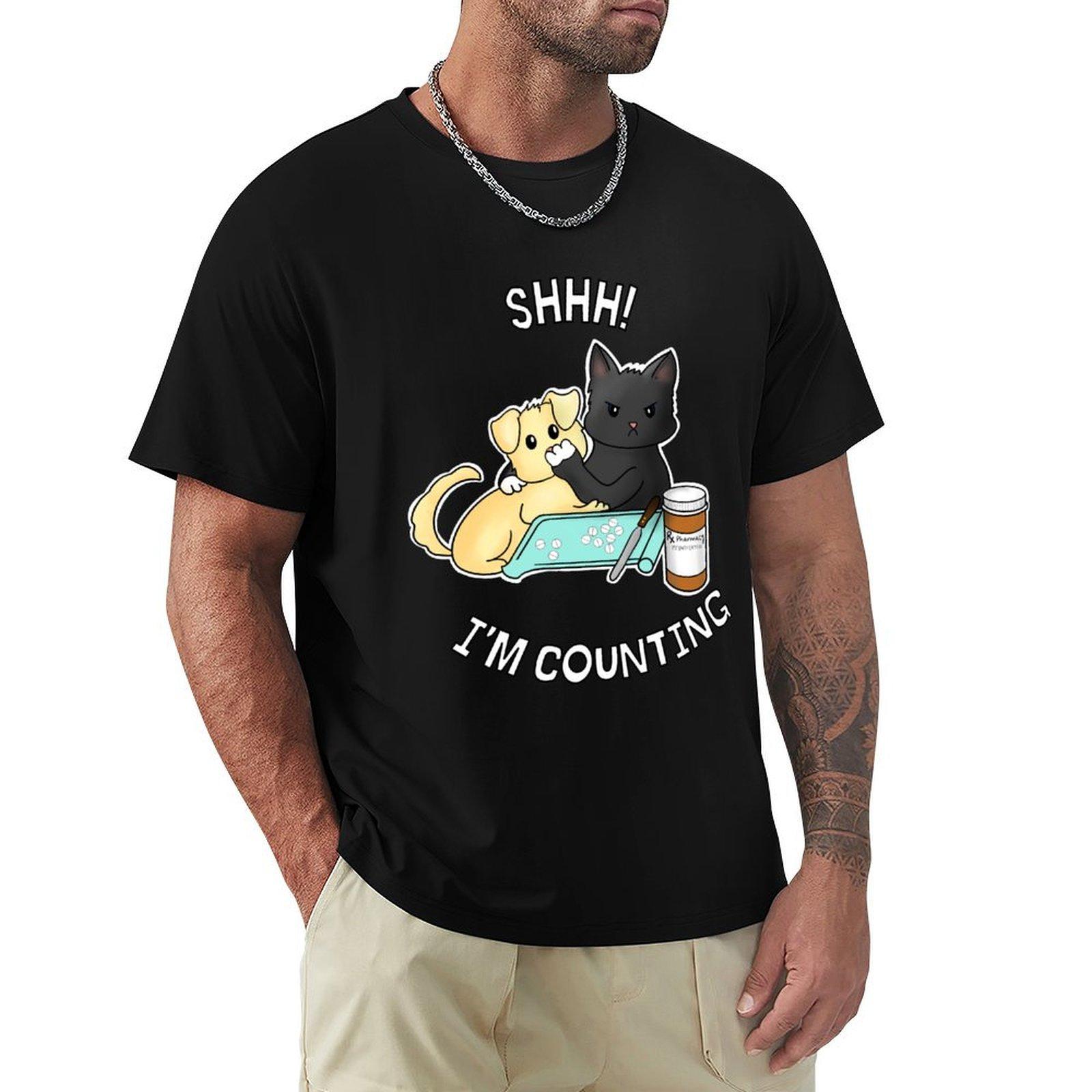 Shhh Im counting TShirt graphic shirts rapper graphic tees graphic t shirt vintage clothes for men 4XL