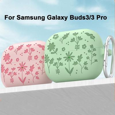 Silikon-Ohrhörer-Hülle mit Blumen-Design, Schutz für Samsung Galaxy Buds 3/3 Pro