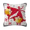Christmas Deer Latch Hook Kit Santa Claus Knot Pillow Package Embroidery Latch Hook Kits Cushion Pillowcase Set For Needlework 