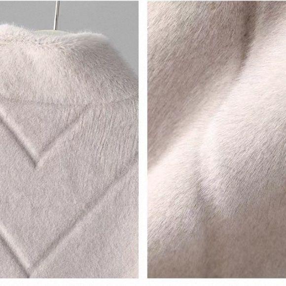 Women's Stand Collar Fur Coat Solid Color Thickened Fur Overcoat Long Fur Coat