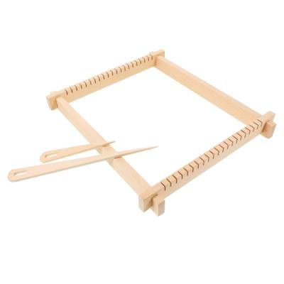Creative Knitting Craft Tool Set with Wooden Knitting Frame 4 Color Cotton Yarn Wooden Needle for Children Handmade Toy