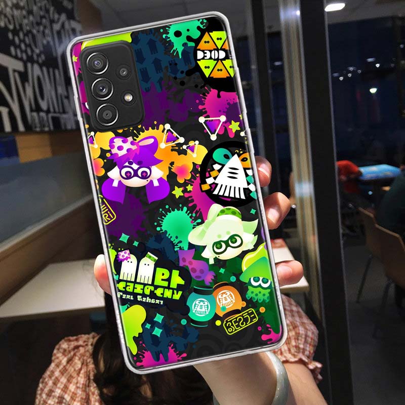 Game S-Splatoons Phone Case for Samsung A54 A57 A37 A17 A14 A15 A12 A24 A34 A55 A35 A25 A52S A07 A05S A04S A22 A32 A72 Galaxy No