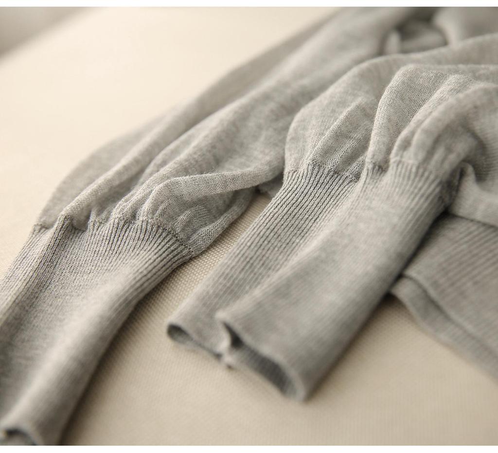 Women's Korean Style Ice Silk Knit Cardigan - Lightweight, Breathable, Sun Protection for Spring & Summer