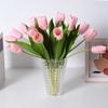 14" Fake Tulip Flowers Real Touch Long Stem Artificial Tulip Flower for Spring Easter Home Kitchen Wedding Bouquet Mother's Day Gifts