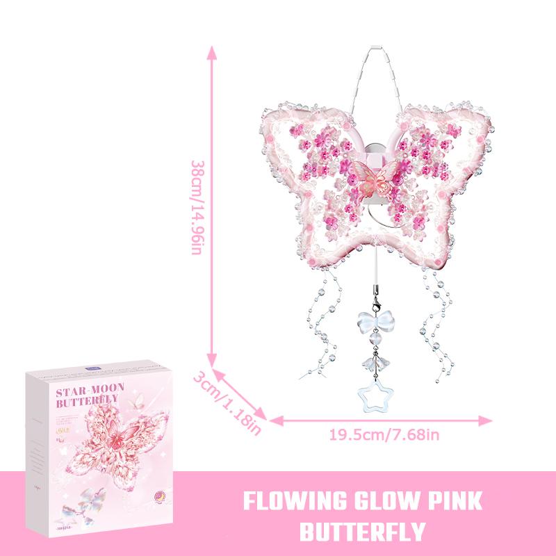 

Dreamy Butterfly Star Lamp Assemblage Constructing Blocks Creative Po Frame Ornaments Home Adornments DO-IT-YOURSELF Playthings Present ideal for with box