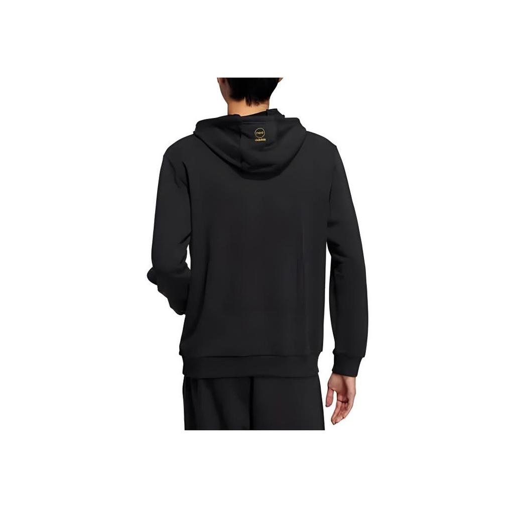 Adidas Neo Sporty Casual Series Alphabet Cartoon Print Hoodie Men Tops Black IA6806