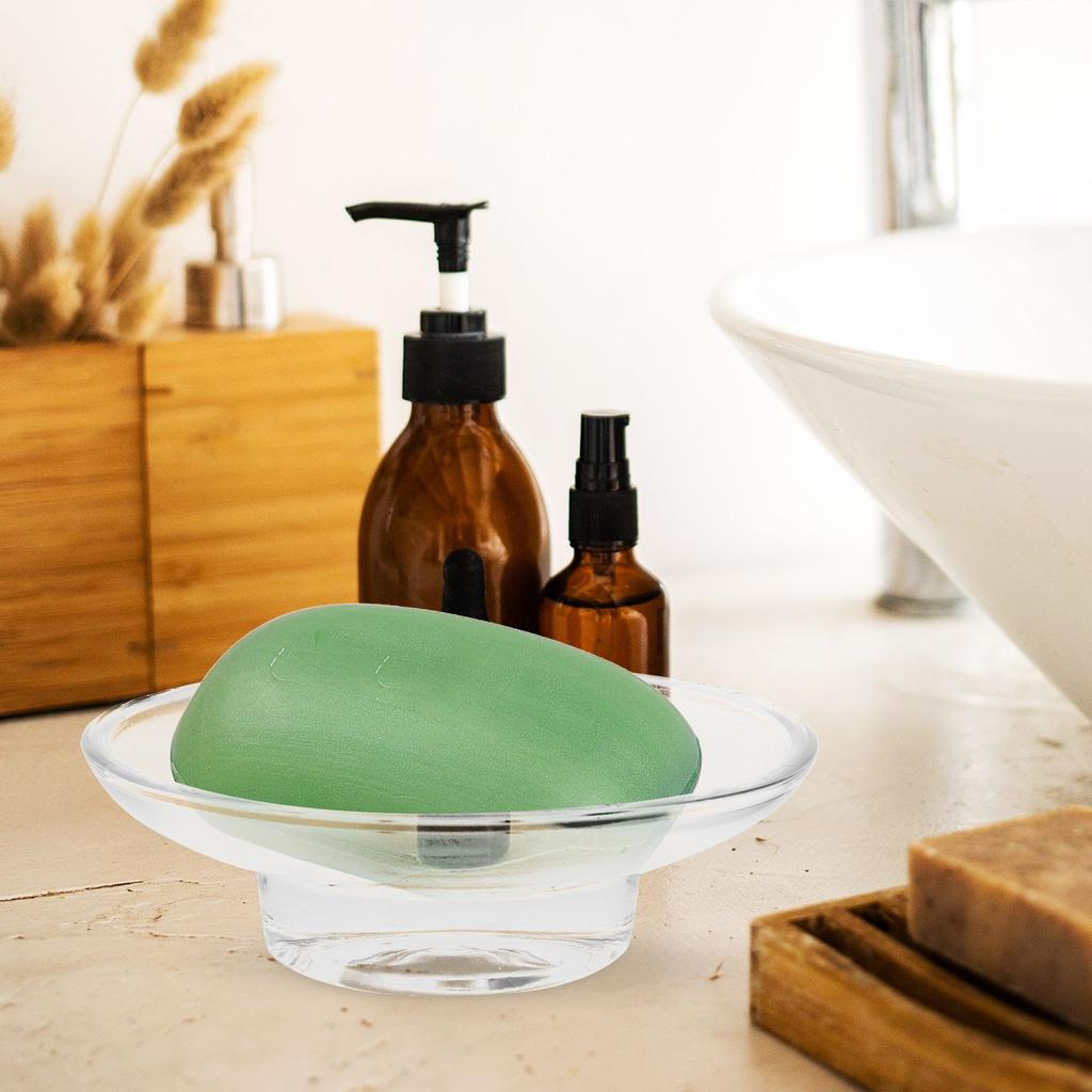 Soap Dish Box Case Round Travel Container Holder Draining Bar Shower for Outdoors Large Clear Dispenser Household Tray