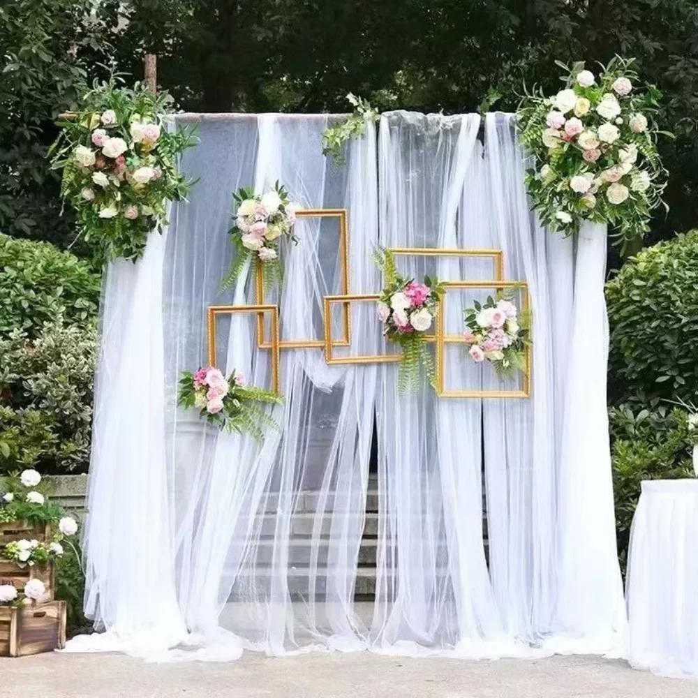 5/10M Wedding Arch Draping Tulle Fabric Wedding Arch Decoration Yarn Birthday Party Backdrop Baby Shower Supplies Ceiling Decor