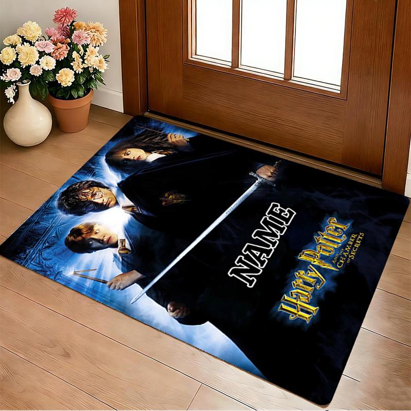 Custom Name Magical Journey Living Room Non-Slip Area Rug Soft Carpet for Bedroom Kids Playroom Sofa Office Home Decor Doormat