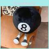 Cuscino Peluche Palla da Biliardo Nera 8 Giocattolo Morbido Cuscino per Divano Cuscino da Riposo Decorazione per Soggiorno Burattino