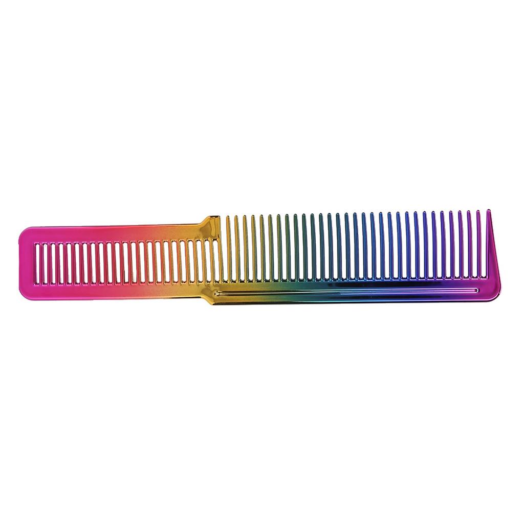 Professional Electroplate Hair Cutting Comb Hairdressing Styling Comb for Barber Shops