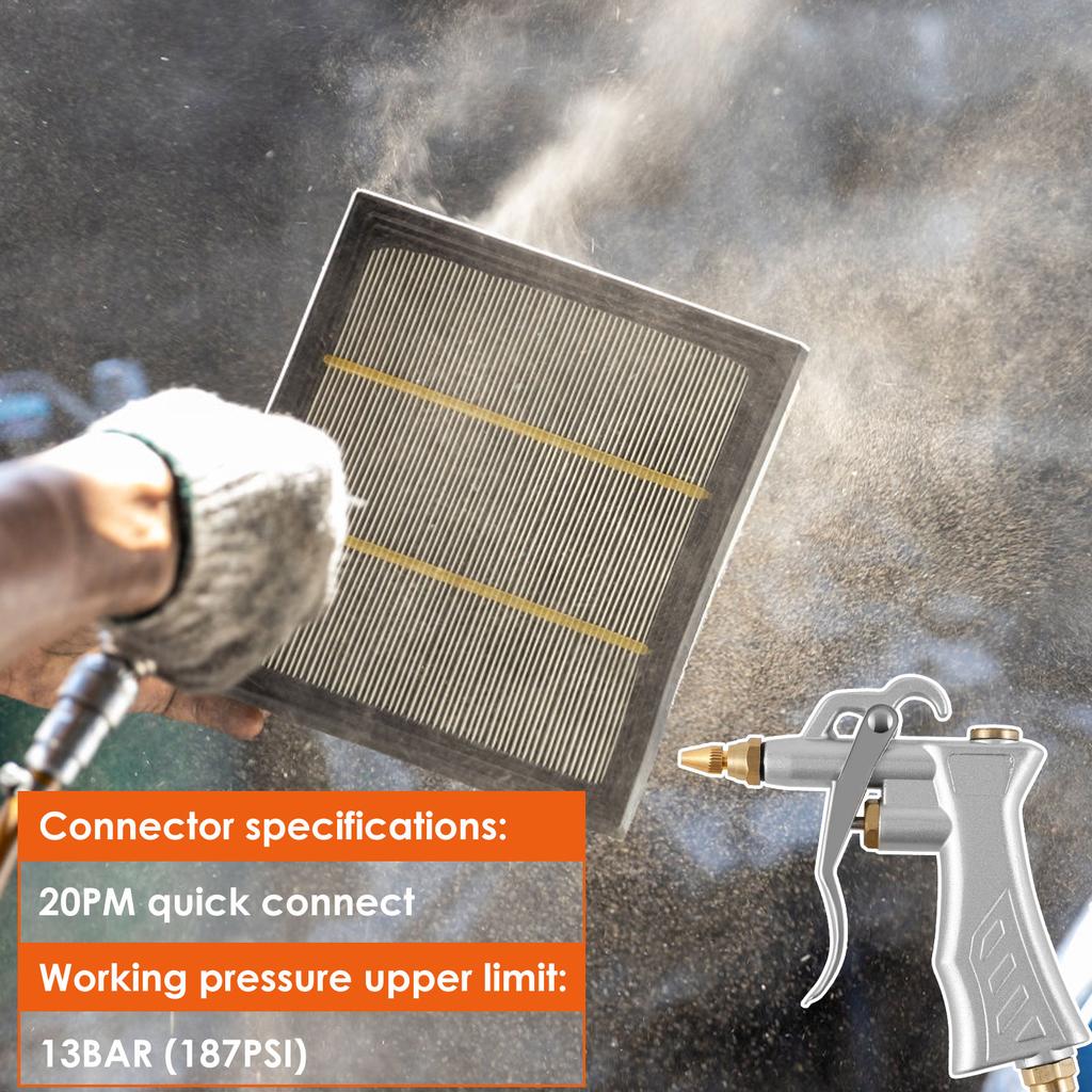 Industrielle Luftblaspistolen Verstellbare Düse Stahldüse Pneumatische Düse Reinigungswerkzeug Kompressor Tragbare Reinigungszubehör