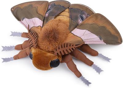 ZHONGXIN MADE Ginkgo Moth Plush Toy, Lifelike Ginkgo Moth Stuffed Animal 11-Inch, Realistic Soft Large Moth Plush Model Toy, Unique Plush Gift