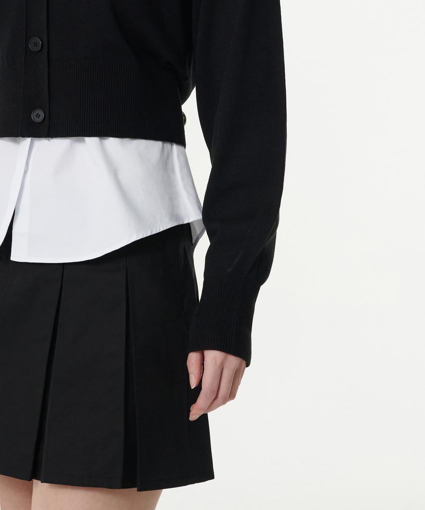 Musinsa Standard Woman Women'S Plain Crop Cardigan [Black]