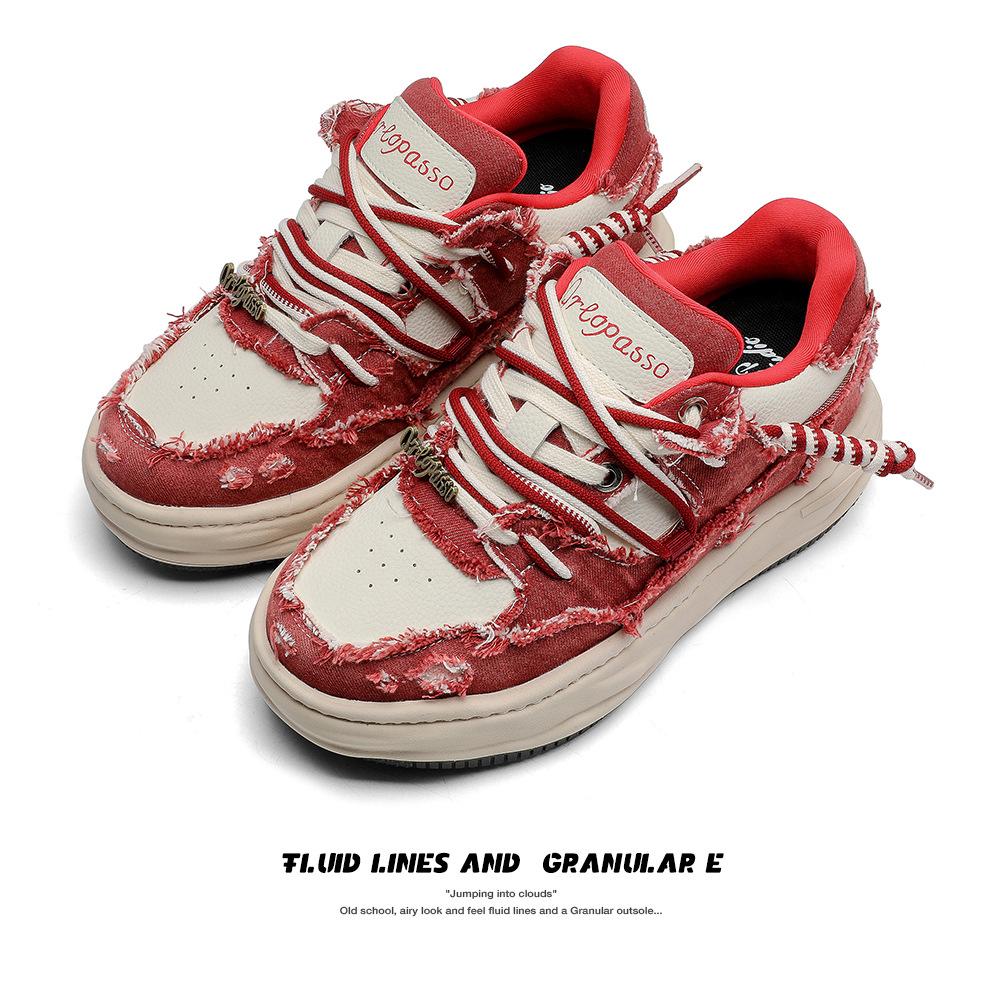 

Невидимые 7 см красные всесезонные универсальные туфли на низкой подошве с эффектом увеличения роста, спортивная трендовая обувь, трендовая повседневная обувь для пары Female 38 красный