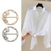 Metal Corner Hem Waist Knotted Brooches for Women Vintage Round Brooch Clip Dress Shirt Brooch Decorative Brooch Ring