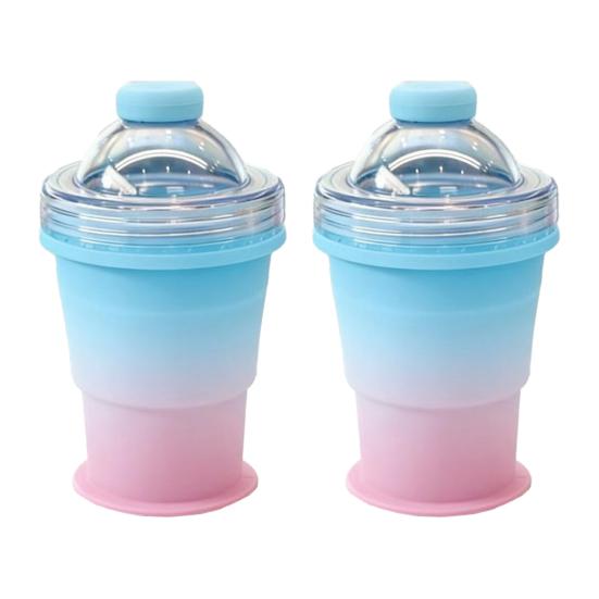 Ice Ball Cup with Lid And Straw, 2-in-1 Foldable Silicone Ice Maker And Drinking Cup, Portable Iced Beverage Cup for Travel And Outdoor Use