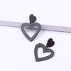 Triple Set Colorful Heart Dangle Earrings Fashionable Sturdy Acrylic Materials Jewelry Accessory for Girlfriend or Wife