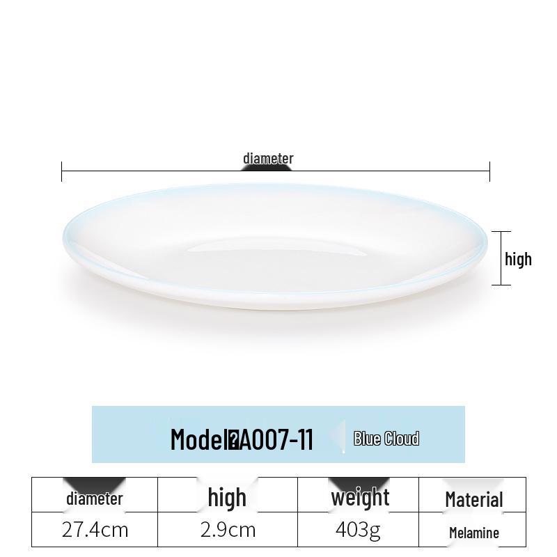 Okrągły talerz melaminowy - Naczynia stołowe inspirowane porcelaną dla restauracji i hoteli, Idealny do kuchni zachodniej