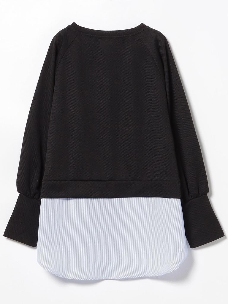 TEE Sakariba X Shirt Docking Cut and Sew BLACK ONE SIZE [Beams Heart] L/S Women's