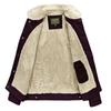Veste Homme en Velours Côtelé Rembourrée en Coton Coupe Décontractée Courte Grande Taille Veste Polaire