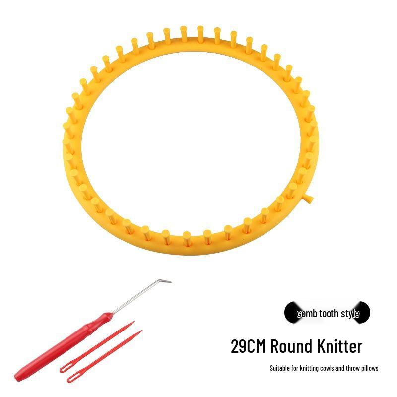 Set de instrumente de tricotat DIY: Mașină de tricotat cu dinți fini pentru eșarfe și pulovere.