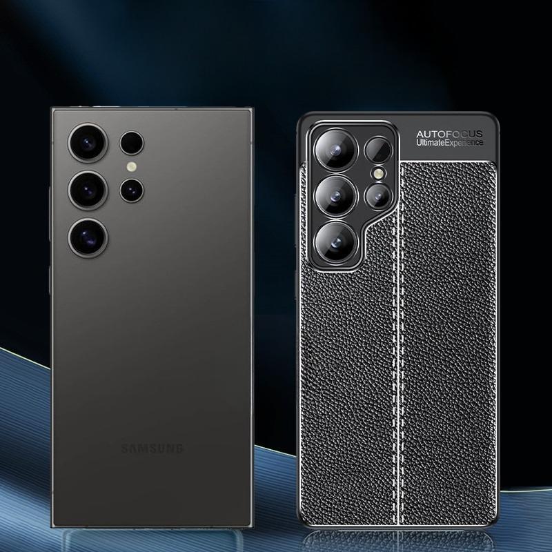 Geeignet für Samsung A55 5G Litschi-Muster Vollständig inklusive Handy Weichschale S25 Ultra Ledermuster Anti-Fall Schutzhülle