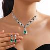 3-Piece Earrings Plus Necklace Set Women Elegant Jewelry Set