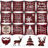 Christmas Bedside Cushion Cover Office Nap Pillow Cover Short Plush Printed Cushion Cover