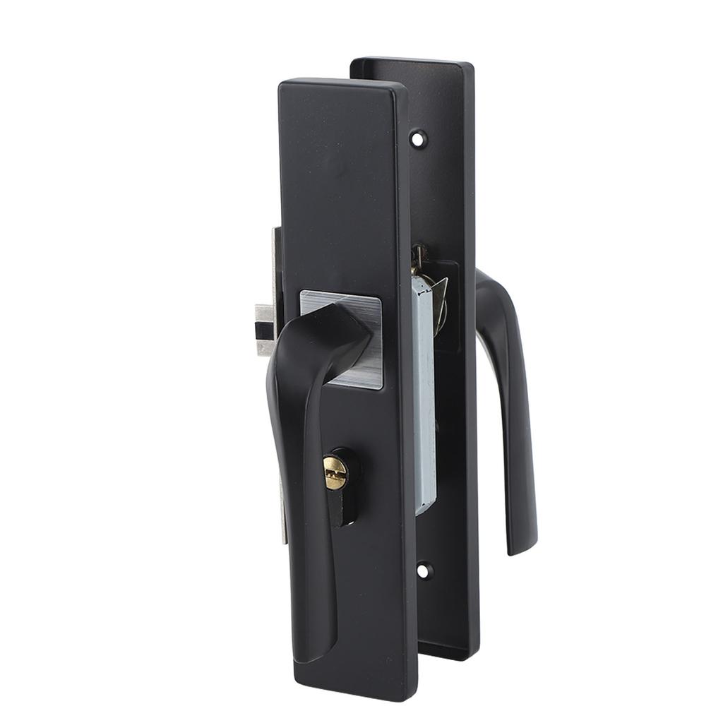 Set de încuietori pentru dormitor, interior pentru casă, baie, silențios, aliaj de aluminiu cu mâner din lemn masiv