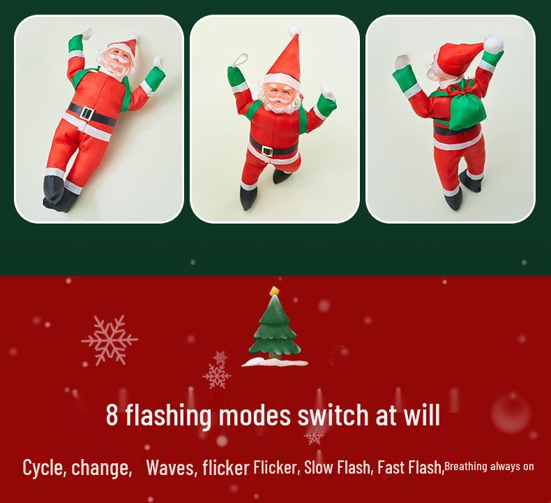 Santa Parachute LED Christmas Window Ornaments