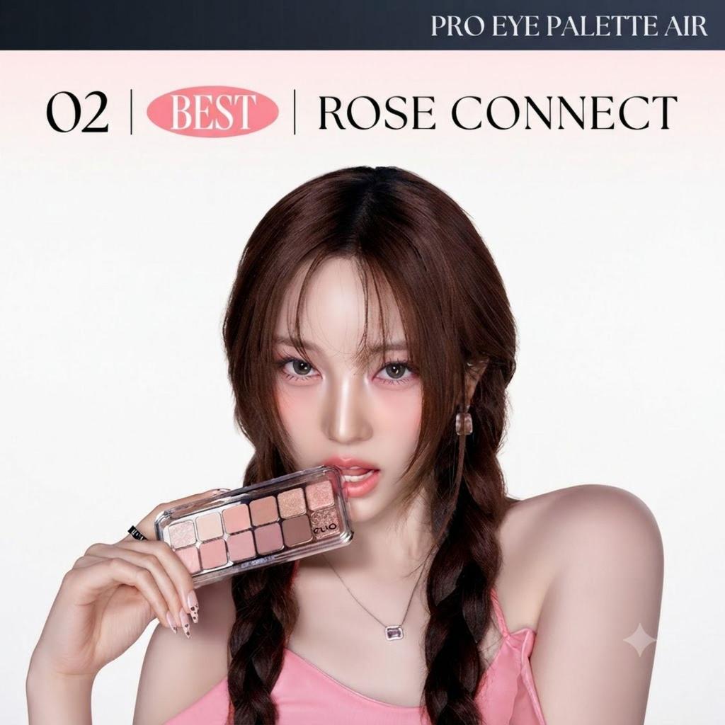 CLIO Pro Eye Palette Air #02 Rose Connect Korean Eyeshadow Palette Makeup
