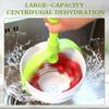 2025 NEW Folding Salad Spinner with Collapsible Handle Fruit Vegetable Centrifuge Drainer Basket Space Saving Kitchen Tool