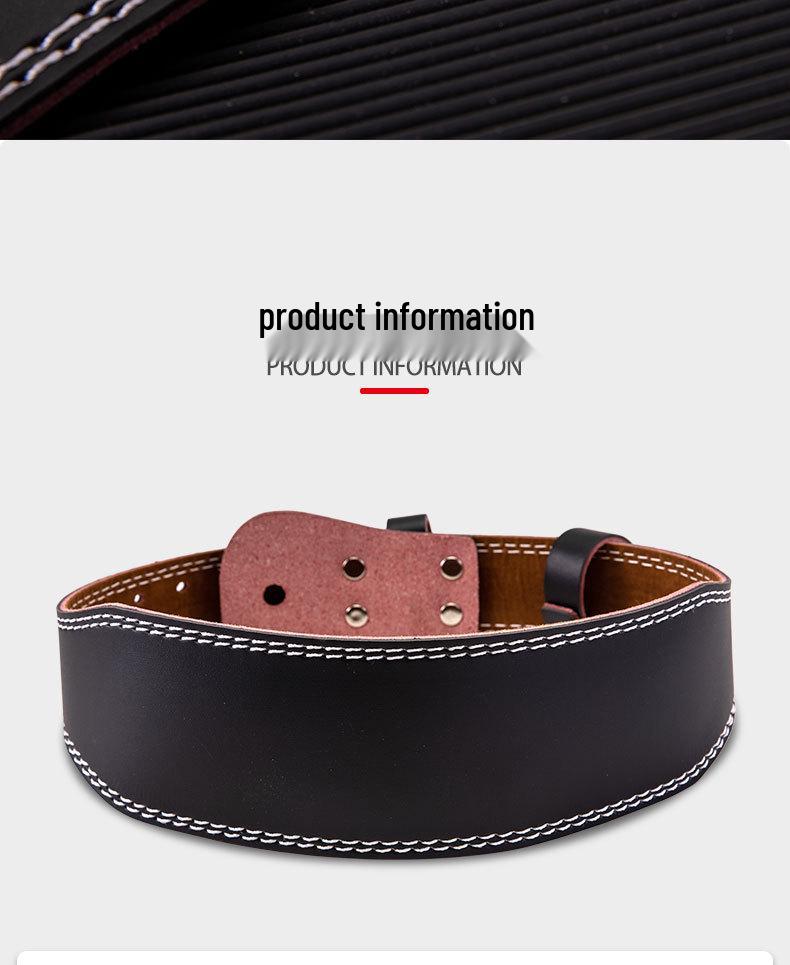 Cross-Border Leather Weightlifting Belt: Professional Back Support for Fitness, Squat, Deadlift, and Training