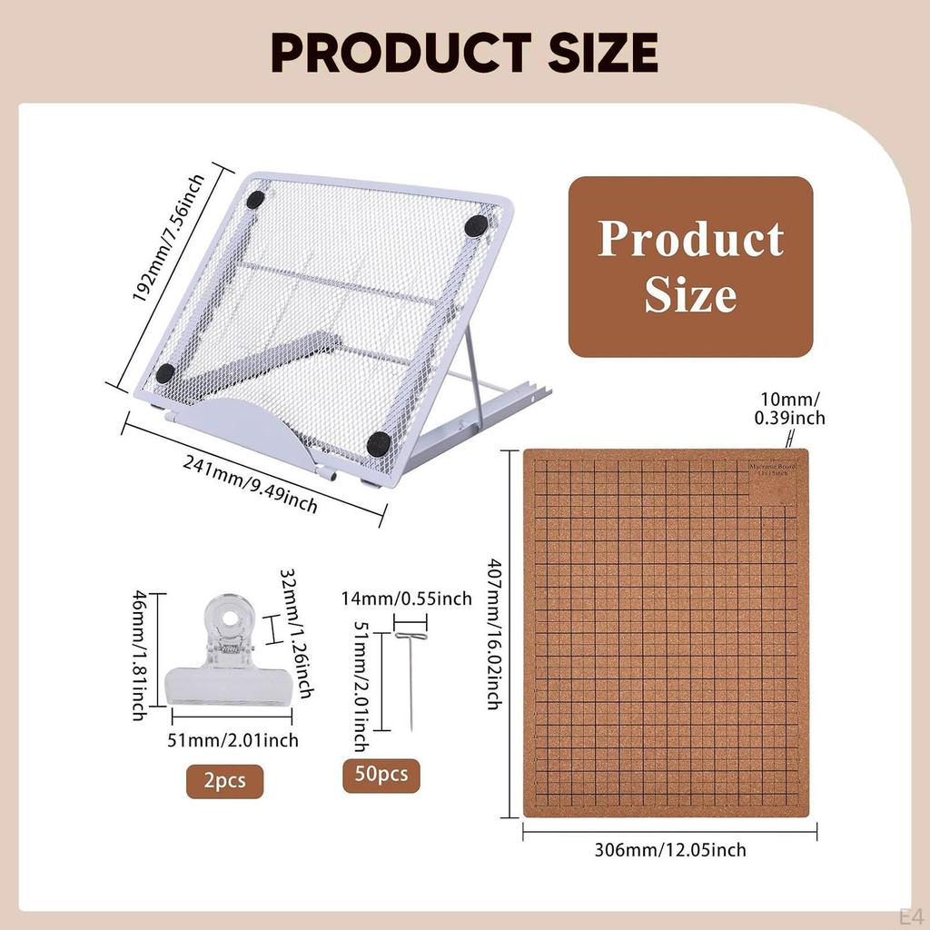Kit Tavola Macramè Fai da Te, Strumenti Multifunzionali Tessuti a Mano per Intrecciare e Annodare