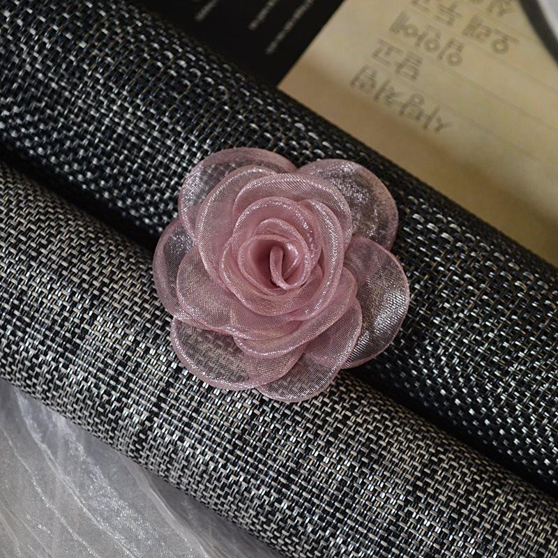 Korean Style 15-Piece Gauze Snow Fabric Flowers for DIY Clothing, Hair Clips, Jewelry Accessories